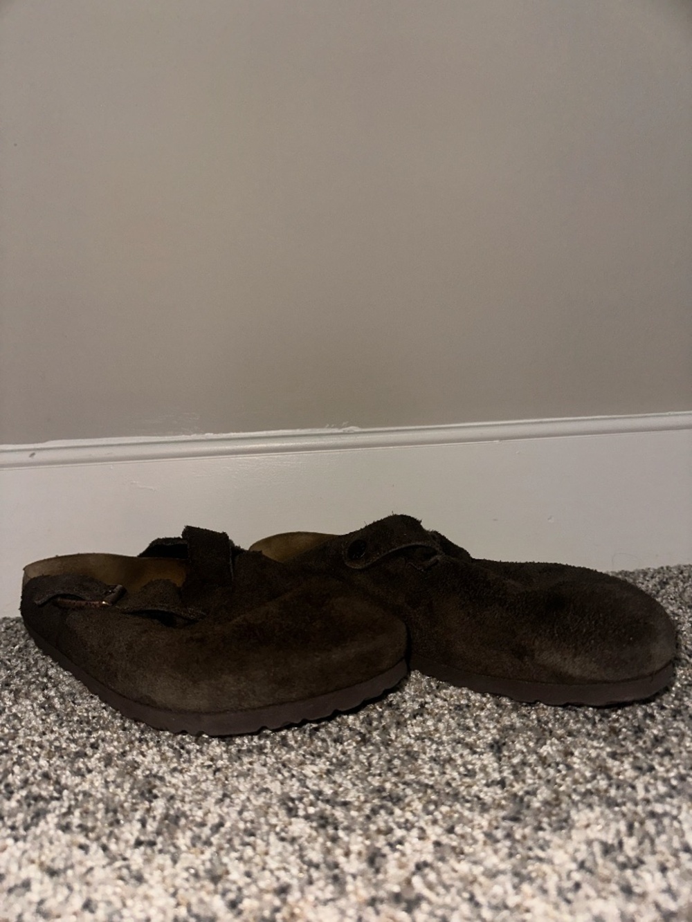 Birkenstock Boston Mocha Suede Leather